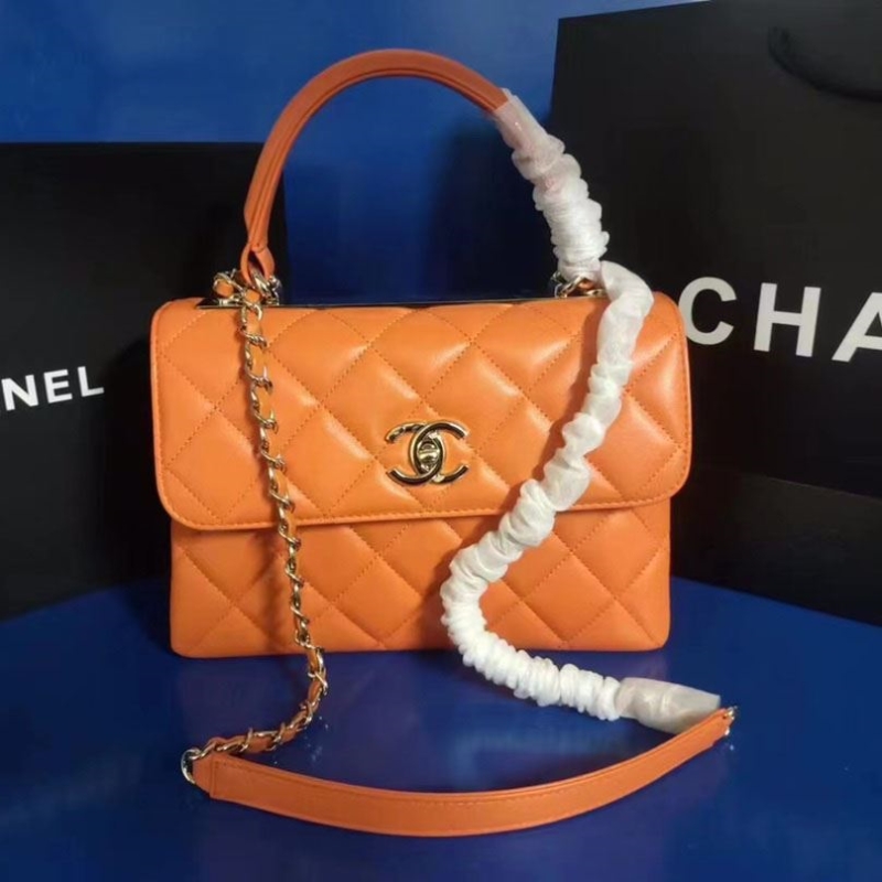 Ch*el top handle bags